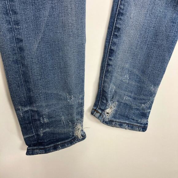 Madewell 9" High-Rise Skinny Jeans Ripped Distressed Medium Wash Size 24 - Picture 7 of 7
